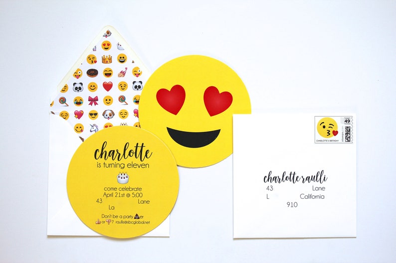 Emoji Invitation Emoji Party by Bloom image 0