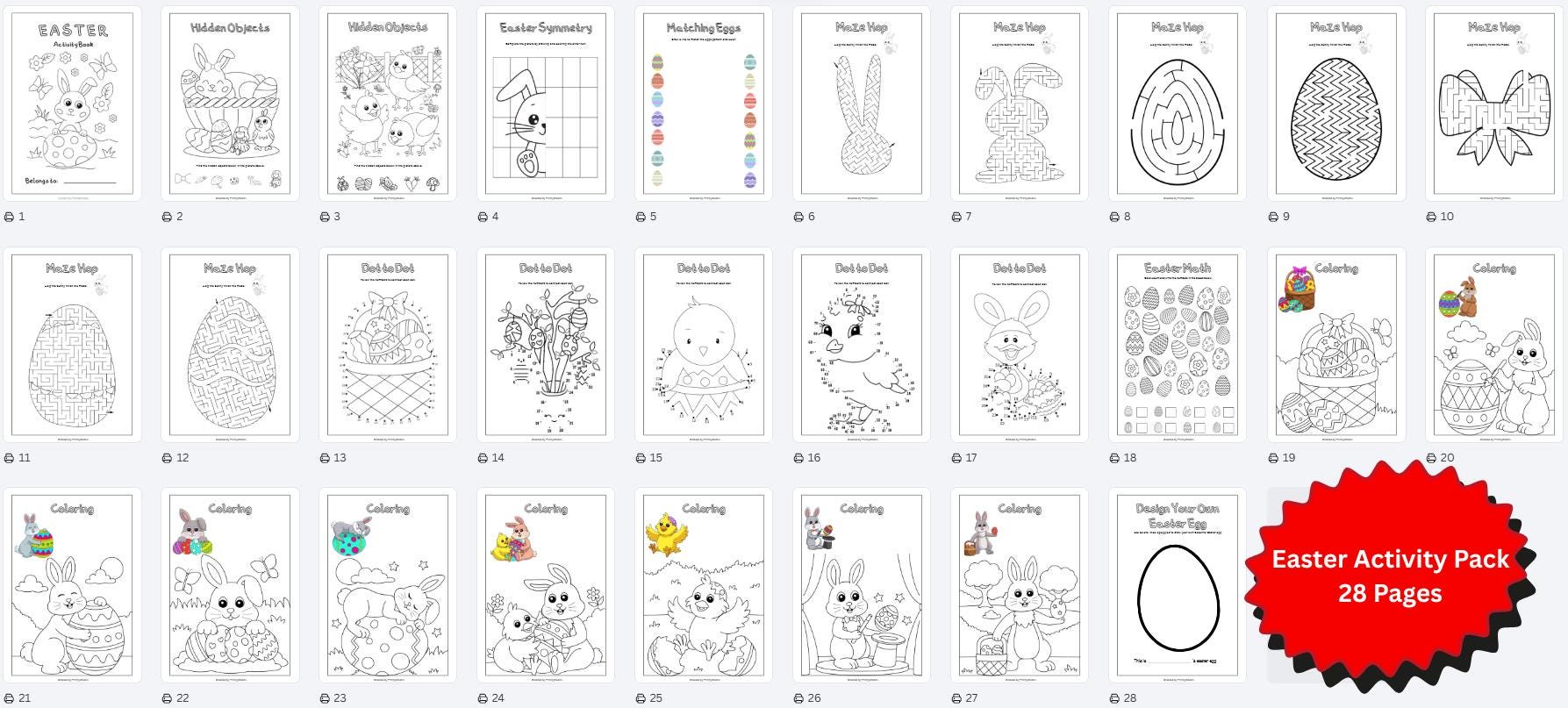 Easter Activity Pack | Kids Worksheets | Preschool Learning | Printable ...