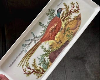 Portmeirion Pheasant Serving Tray – Susan Williams-Ellis Melamine – British Countryside Kitchen Decor