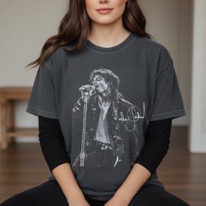 Michael Jackson 90s Retro Pop Graphic Tee, Comfort Colors Garment Dyed Unisex Streetwear