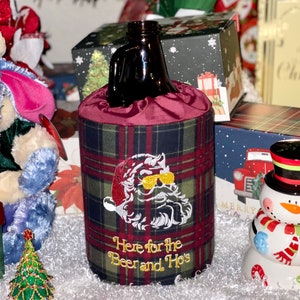 Holiday Growler Cozy (Santa Ho&#39;s)