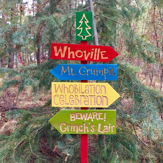 Movie Christmas Directional Sign Yard Decoration Mt Crumpit Etsy
