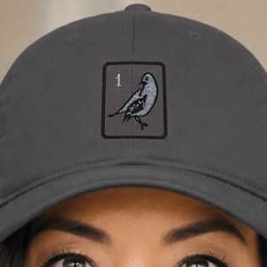 Embroidered Bird Mahjong Hat, Mahjong Player Gift, American Mahjong Accessory, Bam Bird Tile Hat, Mahjong Aunty Club, Organic Baseball Hat