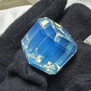 Ópalo azul de fuego, talla cojín, gema suelta facetada, cristal de opalita, piedra de joyería de ópalo azul para anillo y colgante!!!