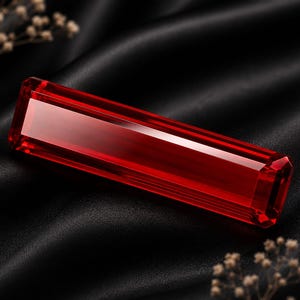 Rubí rojo talla baguette alargada / Rubí suelto facetado / Gema tallada en rectángulo y octogonal / Piedra para la fabricación de joyas / Regalo para ella