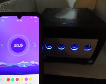 Nintendo GameCube BLUETOOTH LED RGB Light Display Mod - Control w/ Phone!