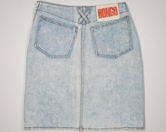 tight fitted denim skirt