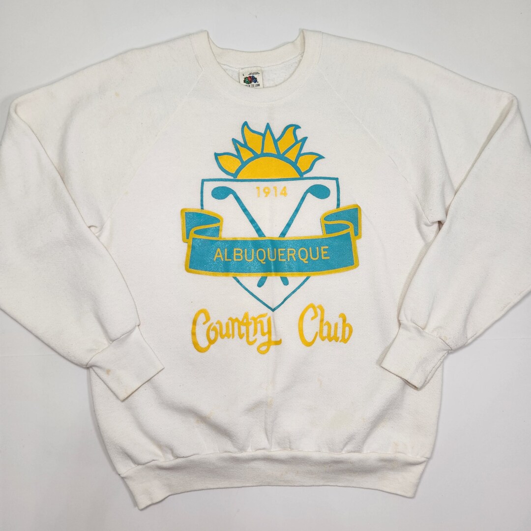 Vintage 90's Albuquerque Country Club Sweatshirt 1990's New Mexico Golf ...