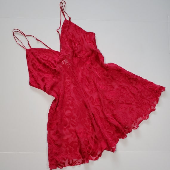 Vintage 90's Victoria's Secret Silk Slip Dress Y2… - image 1