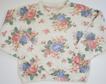 Vintage 90's Floral Cottagecore Sweater 