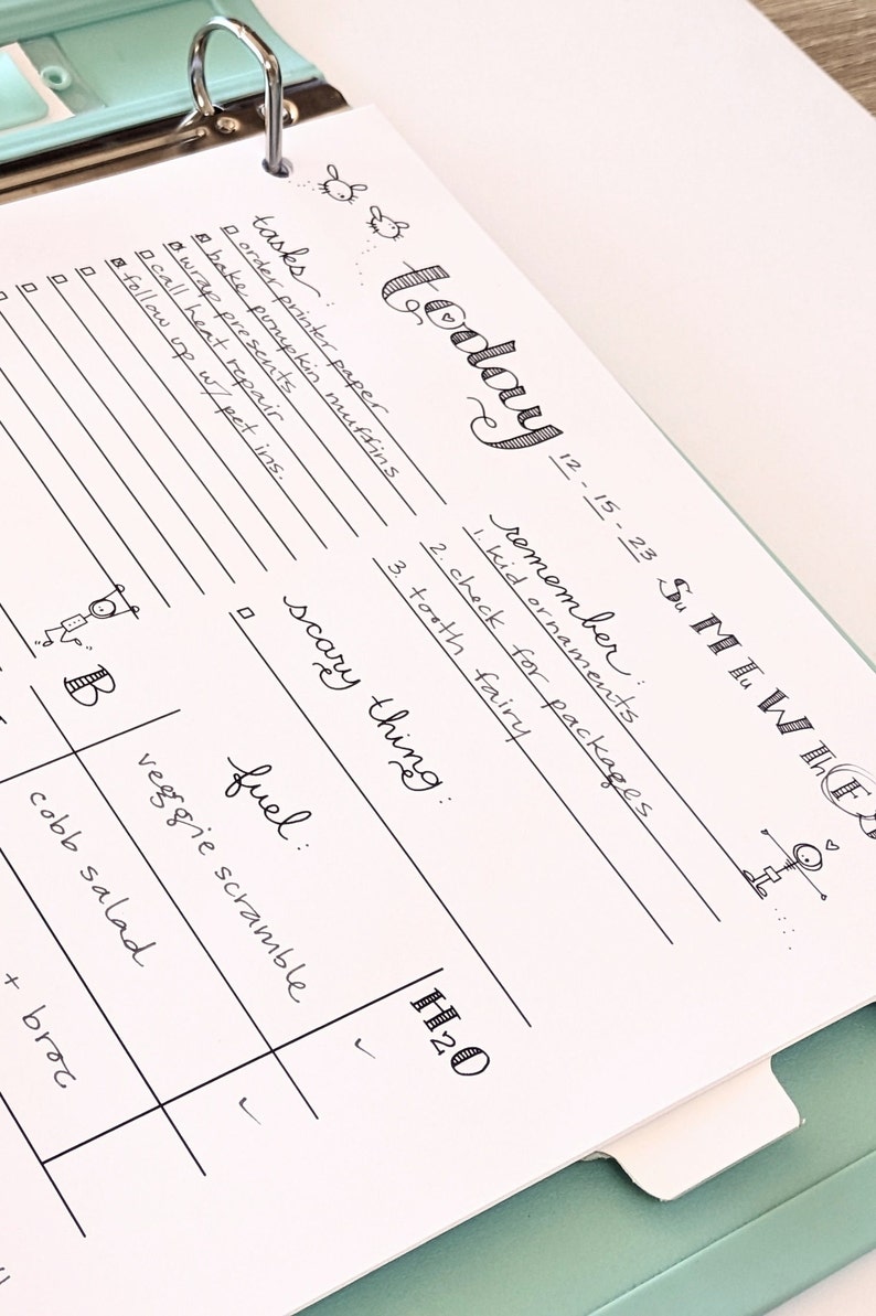 Daily Planner Printable Organizer Digital Schedule Binder Page Planner ...