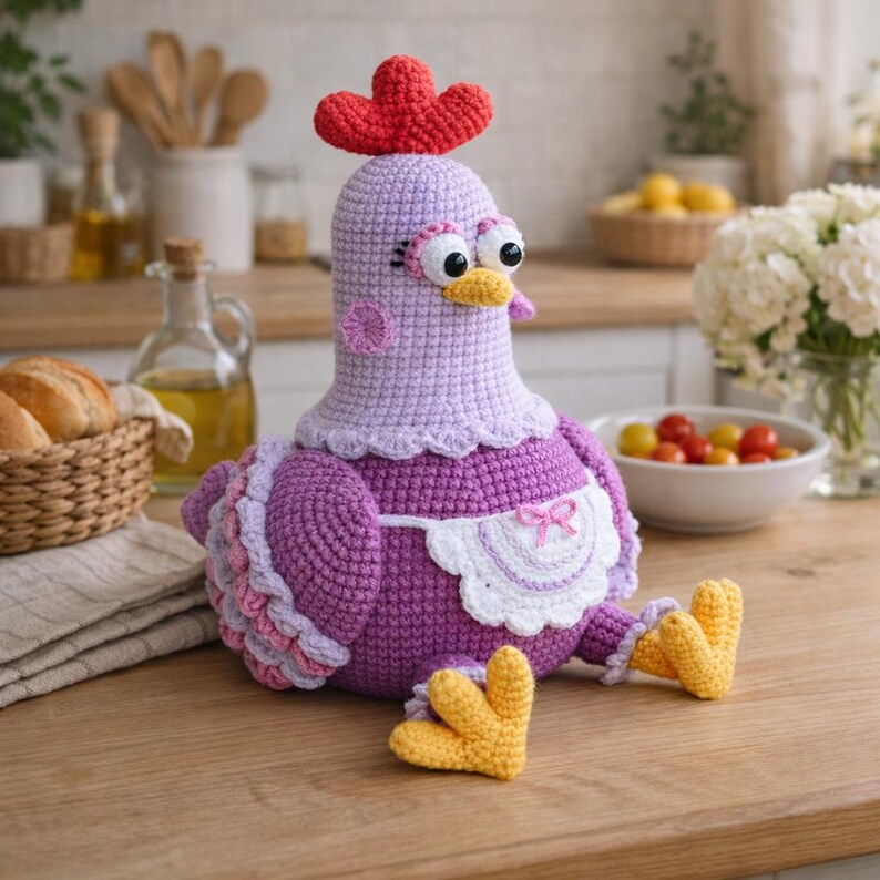 Mommy Hen Crochet Pattern PDF, Amigurumi Chicken Pattern, Farmhouse ...