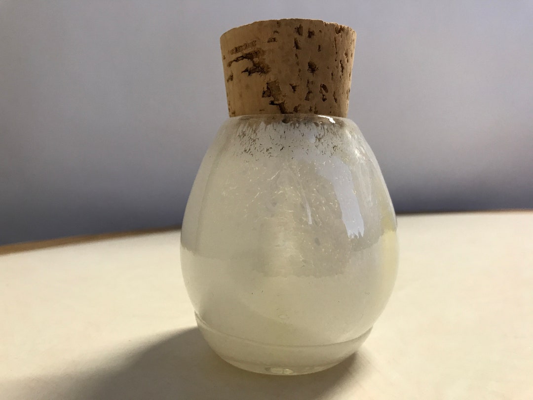 Hand Blown Art Glass Jar Alpine Glow Optic Foot Jar With Etsy