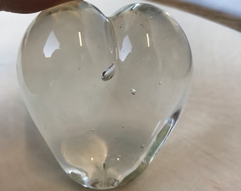 Clearly Love Heart - Art Glass Sculpture