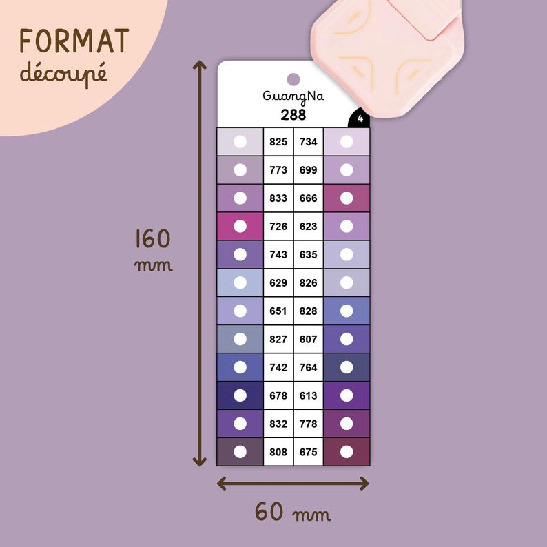 Guangna 288 Blank Numbered Color Chart for Printing | Markers, Colored ...