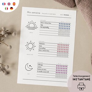 Weekly Habit Tracker à Imprimer, Ma Semaine Routine, Routine Planner Printable, Weekly Rituals, Suivi Habitudes PDF A4 A5, Minimalist