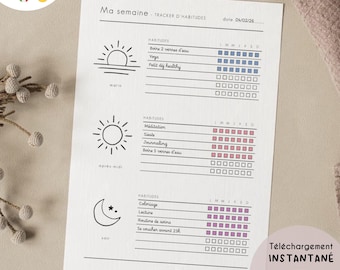 Printable Weekly Habit Tracker, My Weekly Routine, Printable Routine Planner, Weekly Rituals, Habit Tracker PDF A4 A5, Minimalist