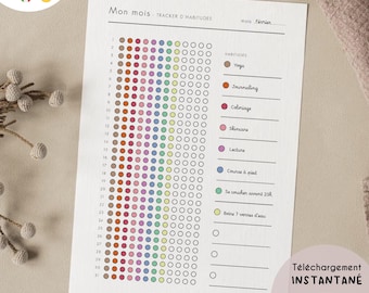 Printable Monthly Habit Tracker, My Monthly Habit Tracker, Undated Monthly Planner, Monthly Goal Board, Perpetual Tracker PDF A4 A5