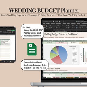 Wedding Budget Planner Excel Template | Wedding Budget Tracker | Wedding Budget Spreadsheet | Wedding Budget Template | Wedding Finance Tool