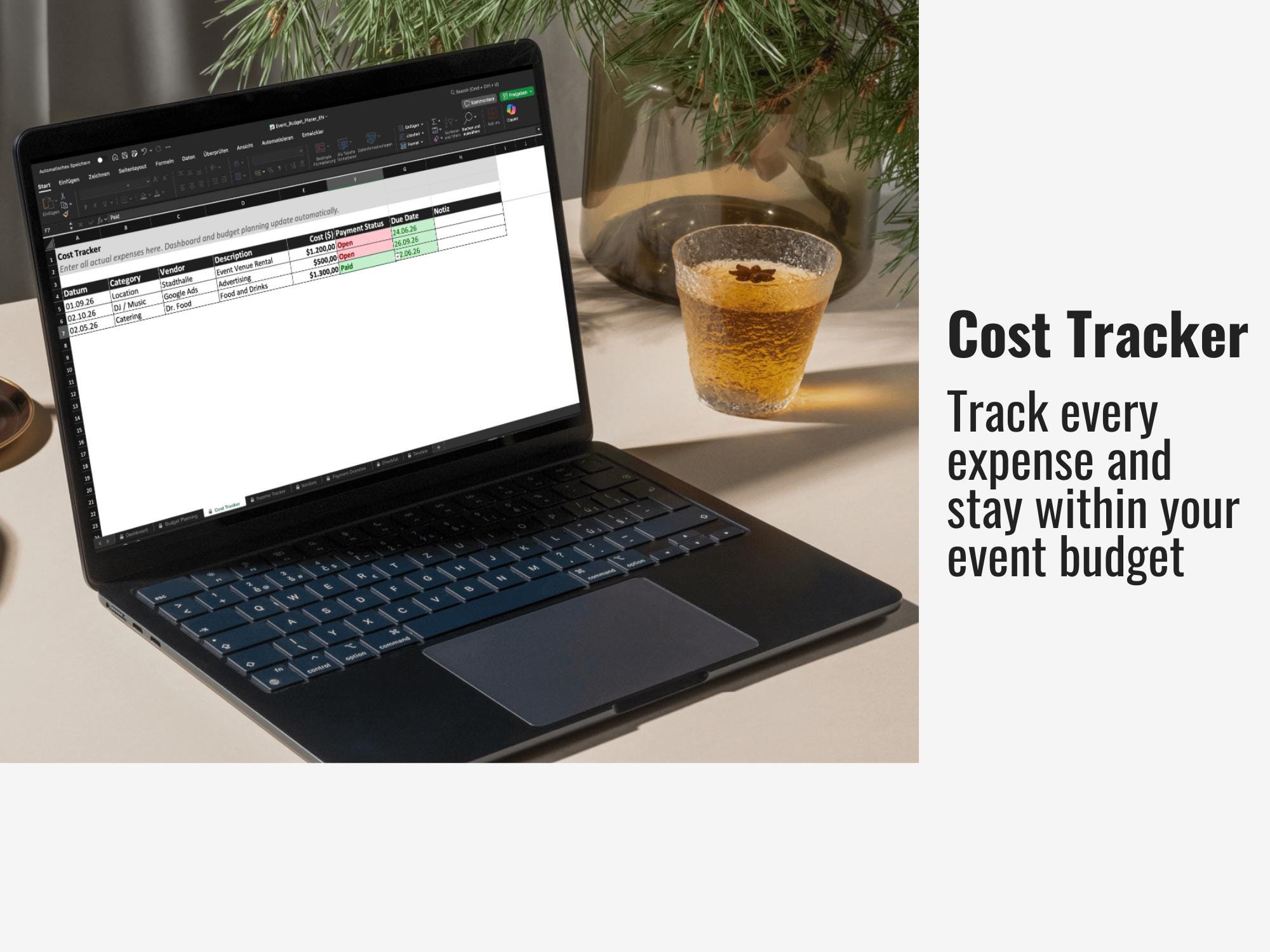Event Budget Planner Excel Template | Event Planning Spreadsheet ...