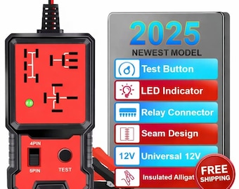 Universal 12V Car Relay Tester – LED Indicator Automotive Battery & Relay Checker