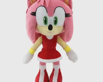 30cm Amy Rose Plush Toy – Sonic Hedgehog Pink Stuffed Animal Gaming Gift