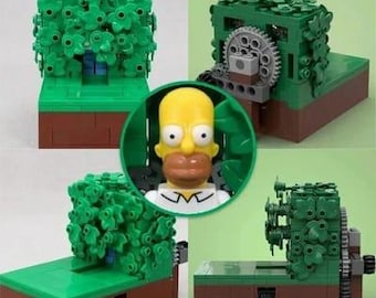 Homer Disappearing into Bush Meme – 227PCS Simpsons Building Block Set Funny Toy