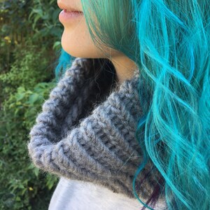 Merino wool knitted cowl, knit accessories,  knitted scarf