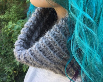 Merino wool knitted cowl, knit accessories,  knitted scarf