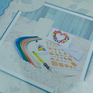 DIY Paper quilling craft kit, paper craft kit, make your own cards image 4