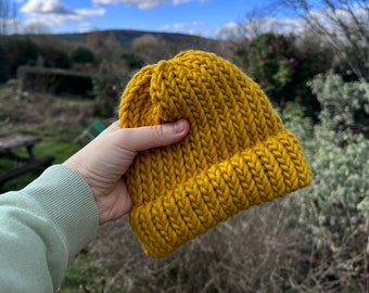 6-12 Months hat - merino wool beanie - fisherman beanie kids - baby knitwear - autumn knitwear - winter knits - chunky knit hat - knit hat
