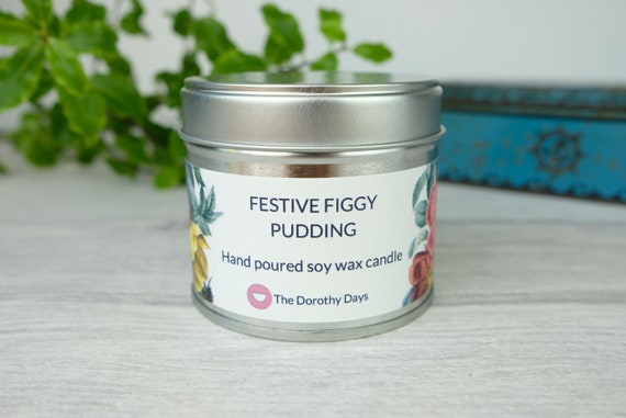 Festive Figgy Pudding Candle Christmas Pudding Soy Wax Etsy
