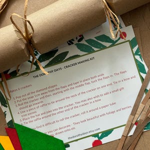 DIY Eco Christmas Cracker Kit | Plastic Free Holiday Craft Kit with Luxury Paper Crowns image 10