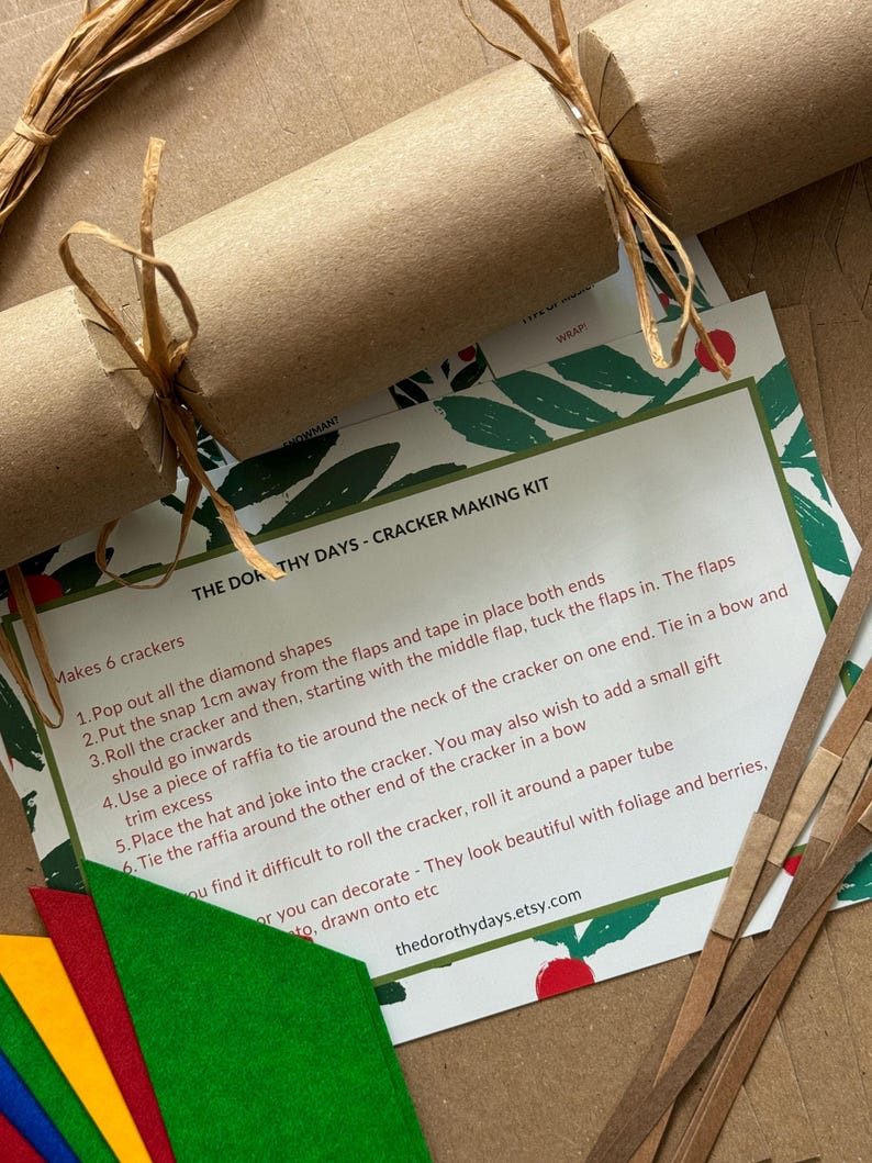 DIY Eco Christmas Cracker Kit | Plastic Free Holiday Craft Kit with Luxury Paper Crowns image 10