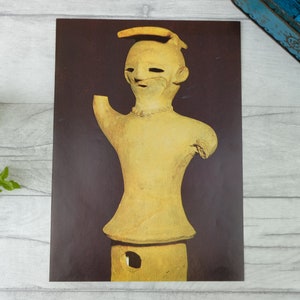 Japanese art poster print of Haniwa statuette