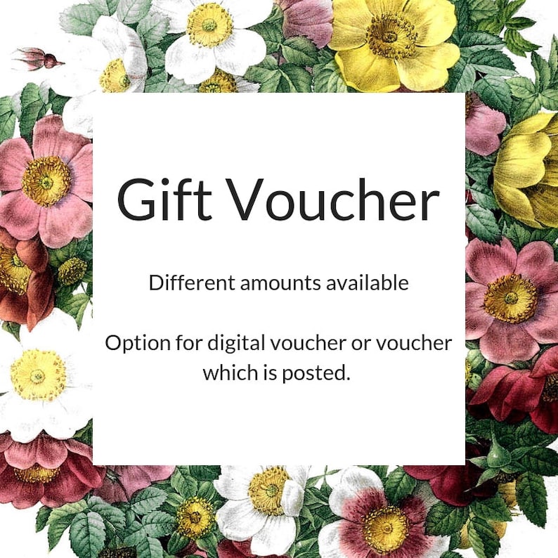 various amounts available Gift voucher for my Etsy shop