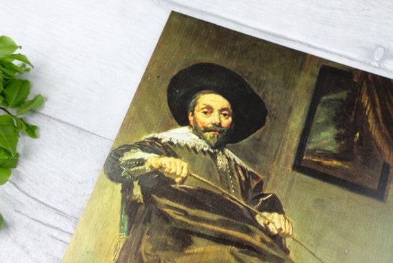 Print of man with a moustache painting 17th century Dutch painting