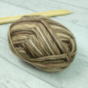 Super chunky space dyed yarn, brown yarn, natural tones image 2