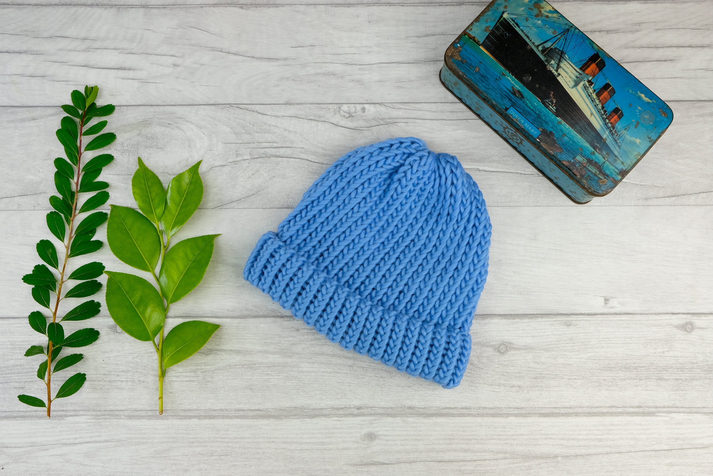 cornflower blue beanie