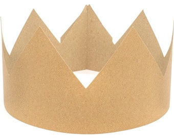 Chapeaux de fête de luxe - Chapeaux de mariage - Chapeaux de cracker de Noël - Paquet de 6, chapeaux de fête écologiques, couronne de fête en papier, boîte de réveillon de Noël - mariage rustique