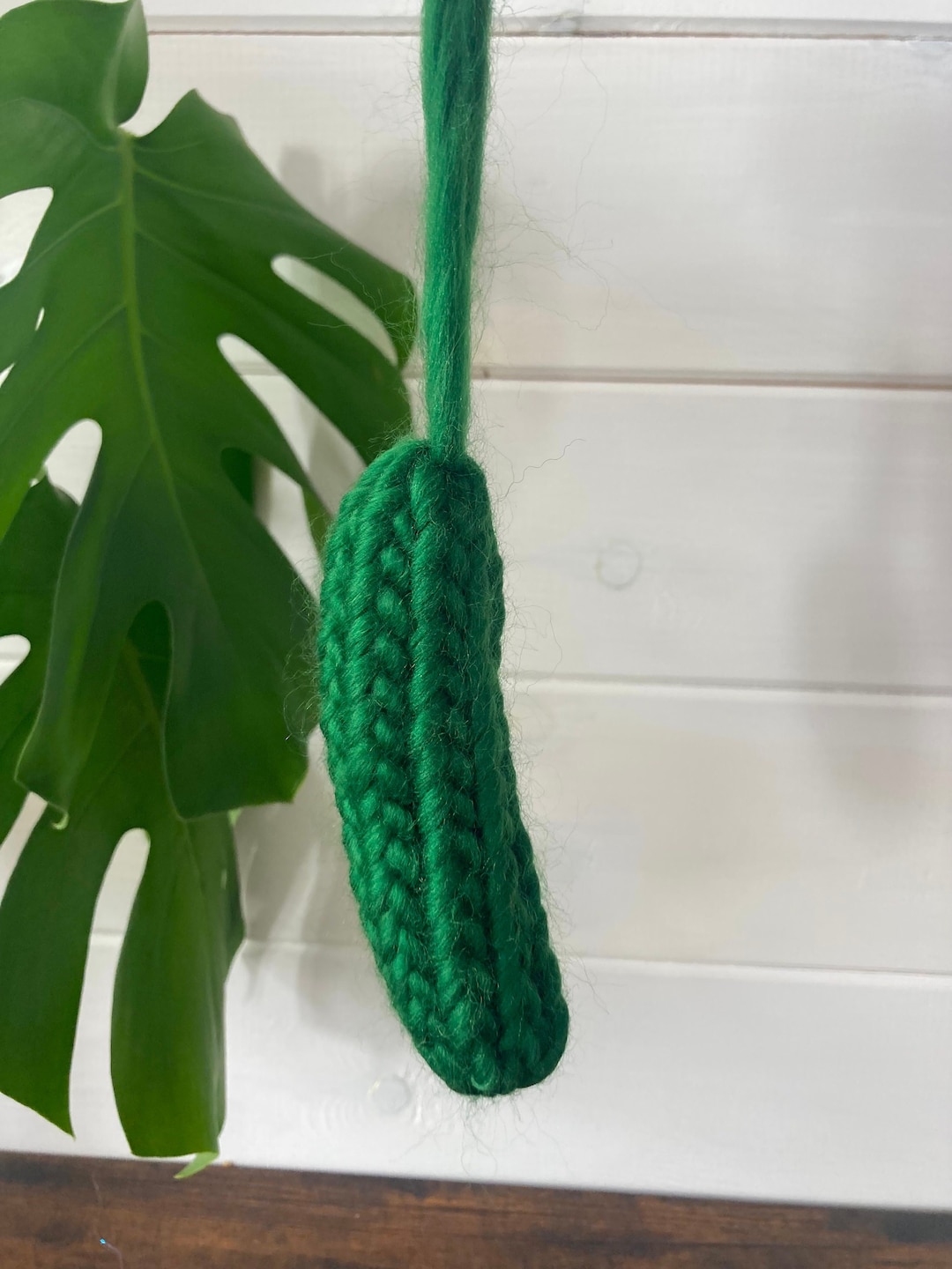 Christmas Tree Pickle Ornament Knitted Gherkin Bauble German Etsy