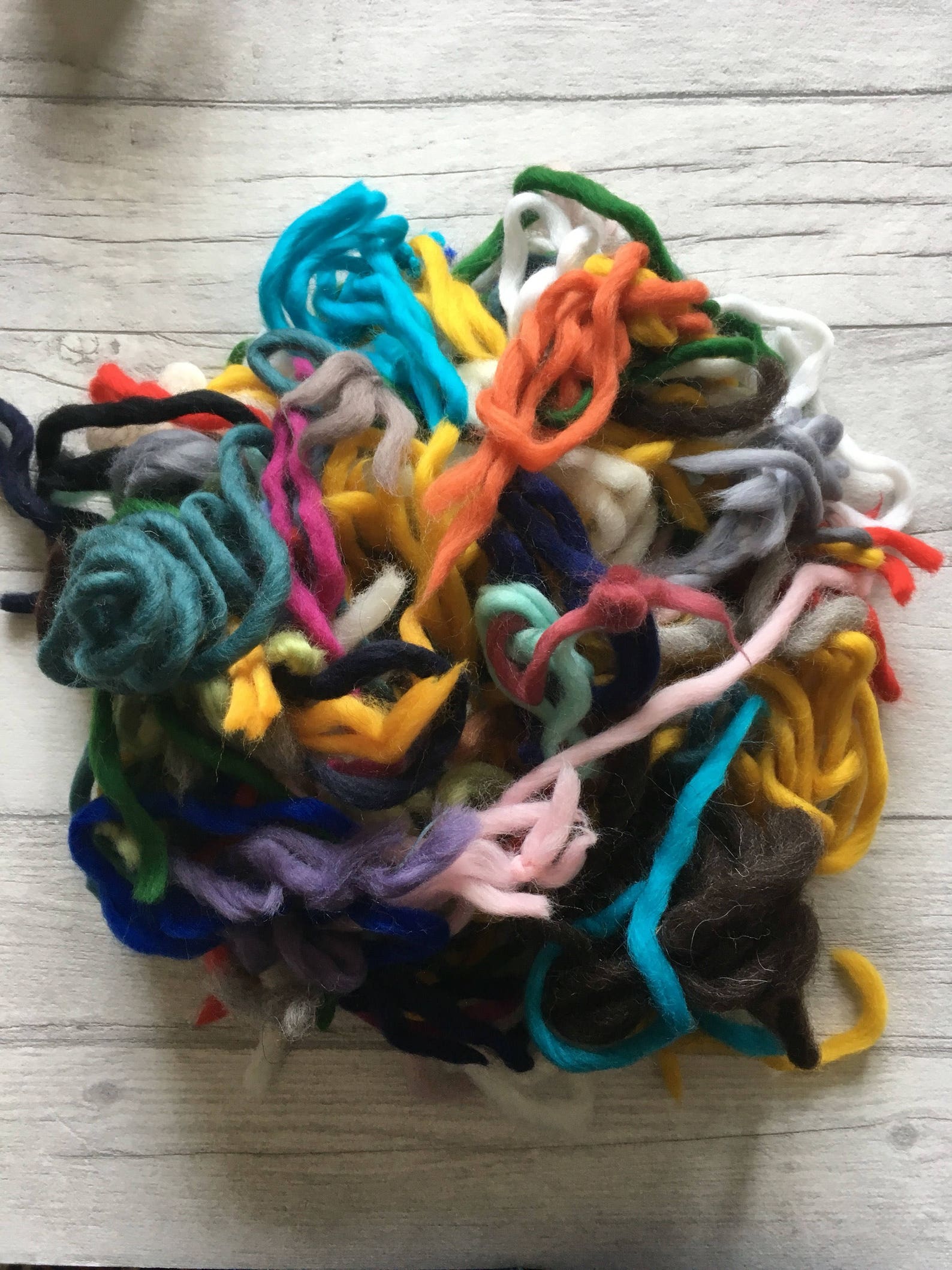 Merino wool supply offcuts wool scraps roving scraps needle Etsy