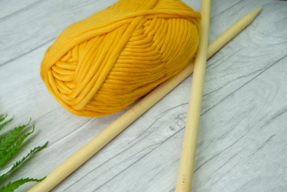 Mustard Super Chunky Yarn. Cheeky Chunky Yarn by Wool Couture. 200g Skein Chunky  Yarn in Mustard Yellow. Pure Merino Wool. 