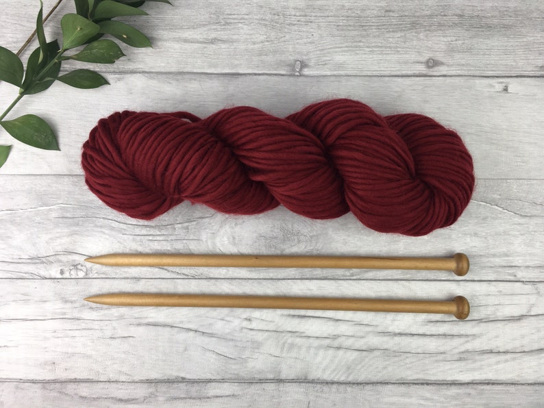 burgundy wool yarn