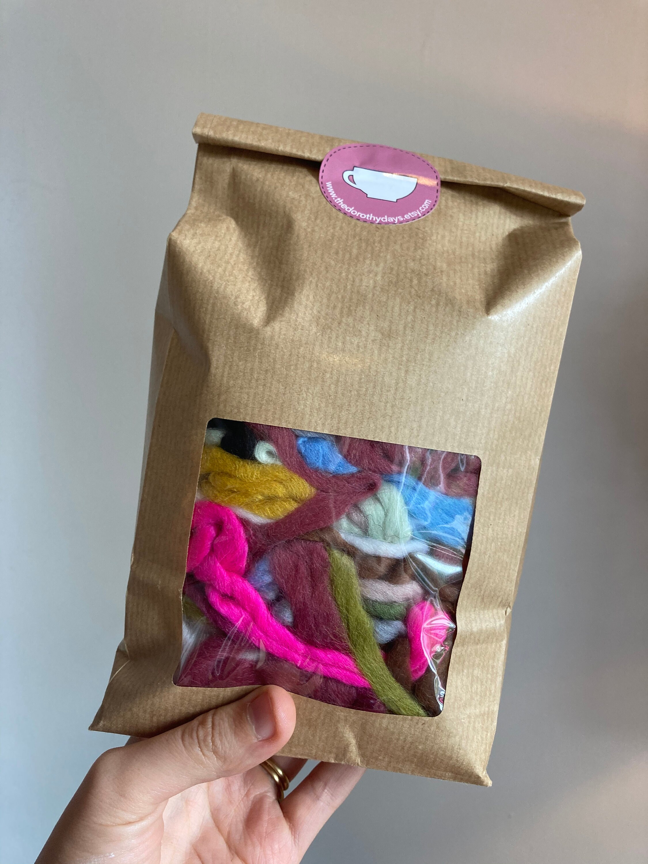 Merino wool supply offcuts wool scraps roving scraps needle Etsy