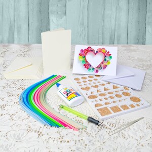 DIY Paper quilling craft kit, paper craft kit, make your own cards image 2