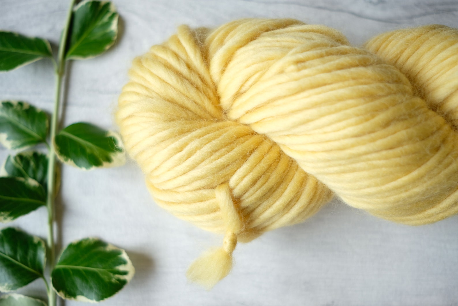 Pastel yellow chunky merino wool yarn 200g hank of pure wool Etsy