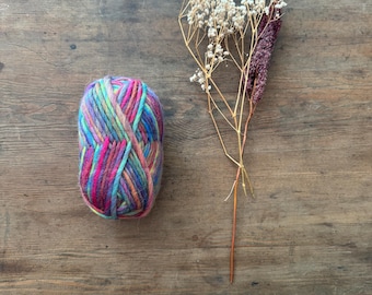 Hilo de lana Rainbow Super Chunky: 100 % lana con rayas uniformes