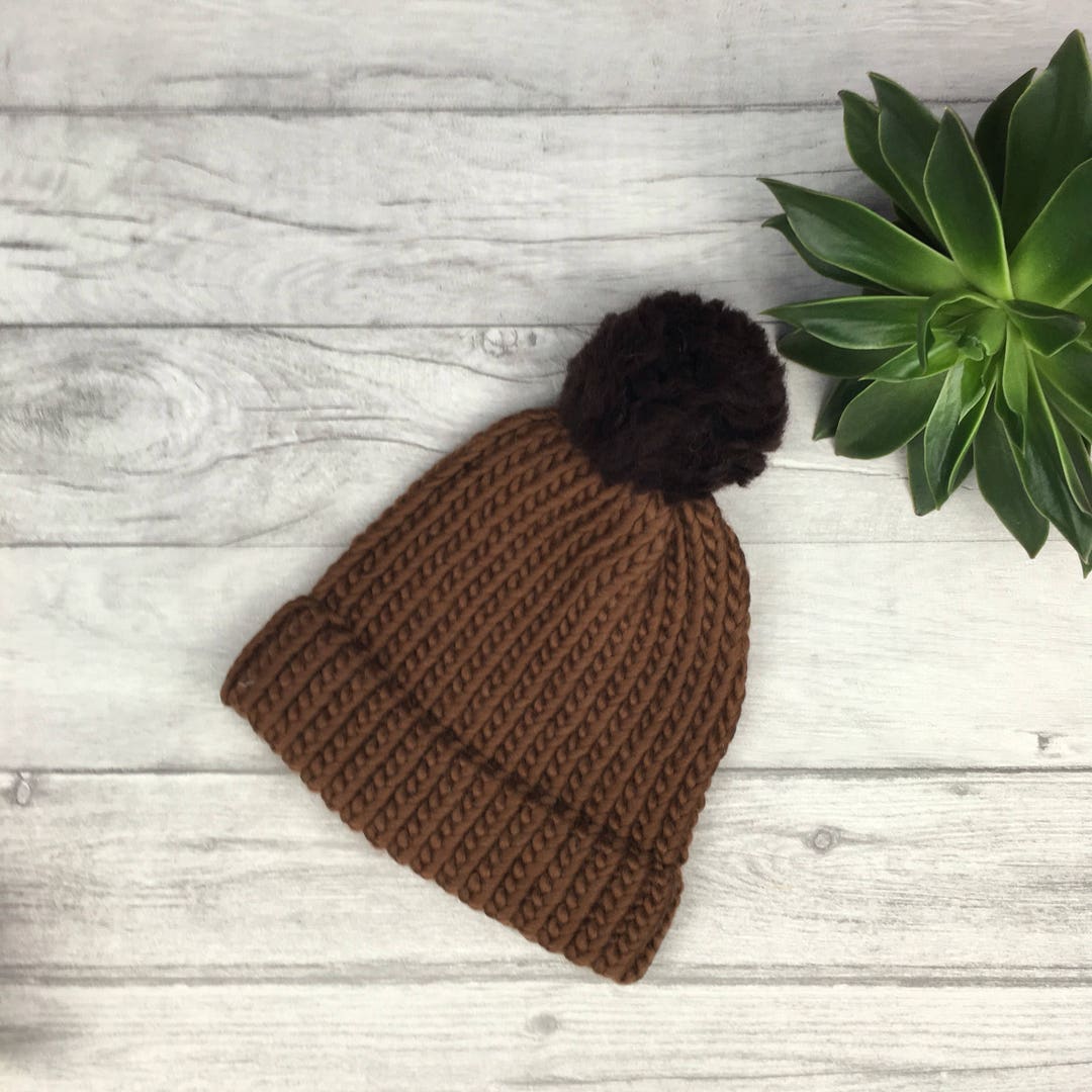 BEANIE HAT IN SYRUP BROWN WOOL 395841