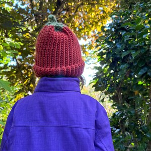 Gorro de calabaza de punto: disfraz de Halloween imagen 2